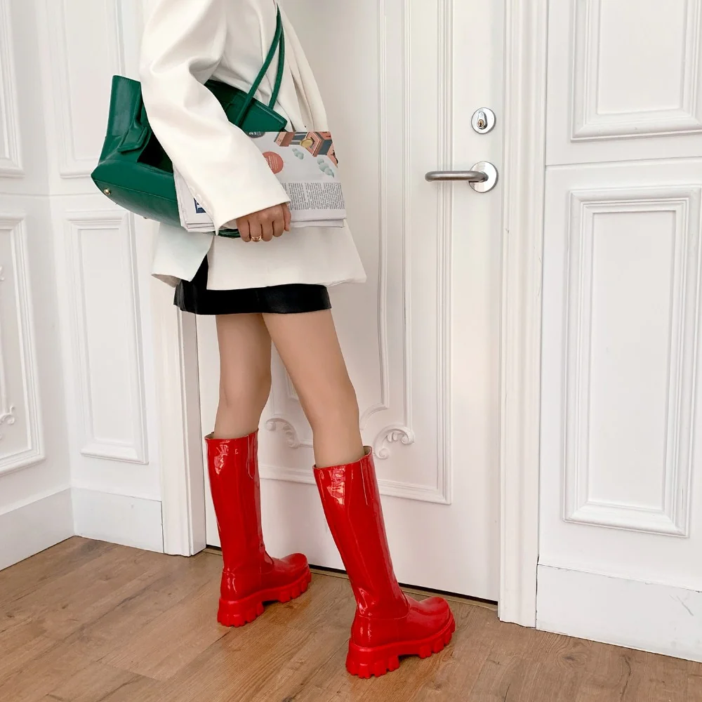 Y2K Shiny Knee-High Boots - Image 10