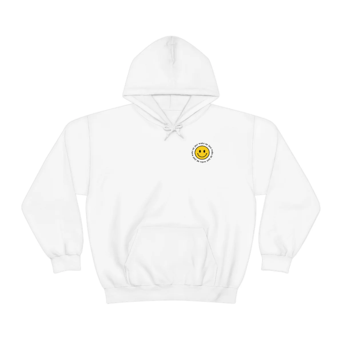 Y2K Smiley Just Woke Up Hoodie Sweatshirt - Image 6